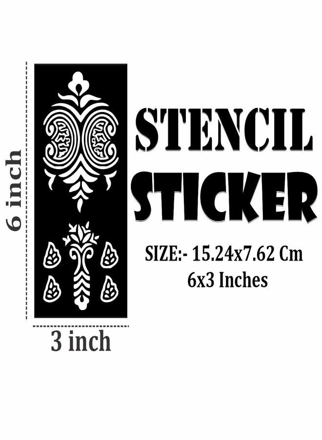 Komstec Reusable Finger to Palm Mehndi Stencil Stickers for Creative Kids can Decorate notebooks, Drawings, or School Projects with Stencil Stickers - Image 4